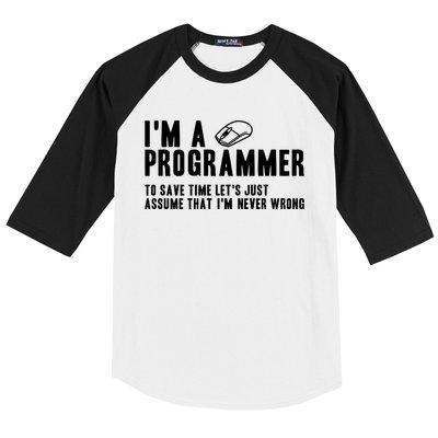Programmer Is Always Right Software Engineer Programming Gift Baseball Sleeve Shirt