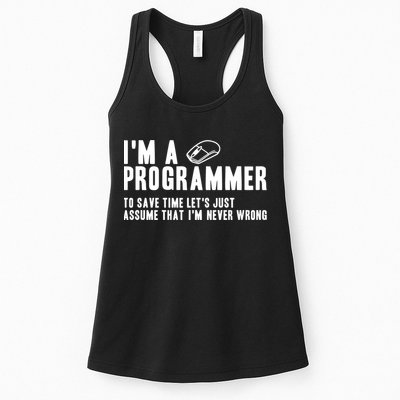 Programmer Is Always Right Software Engineer Programming Gift Women's Racerback Tank