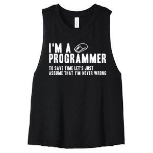 Programmer Is Always Right Software Engineer Programming Gift Women's Racerback Cropped Tank