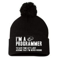 Programmer Is Always Right Software Engineer Programming Gift Pom Pom 12in Knit Beanie