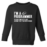 Programmer Is Always Right Software Engineer Programming Gift Toddler Sweatshirt