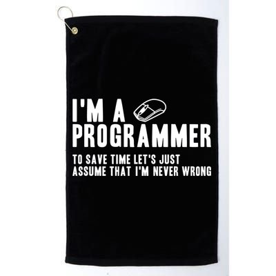 Programmer Is Always Right Software Engineer Programming Gift Golf Towel