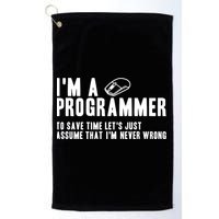Programmer Is Always Right Software Engineer Programming Gift Golf Towel