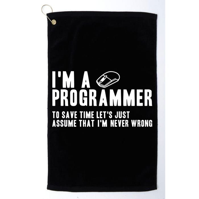 Programmer Is Always Right Software Engineer Programming Gift Golf Towel