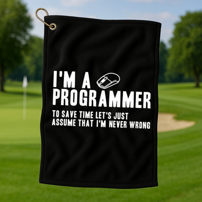 Programmer Is Always Right Software Engineer Programming Gift Golf Towel