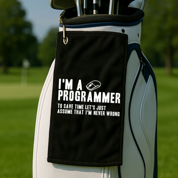 Programmer Is Always Right Software Engineer Programming Gift Golf Towel