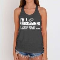 Programmer Is Always Right Software Engineer Programming Gift Women's Knotted Racerback Tank