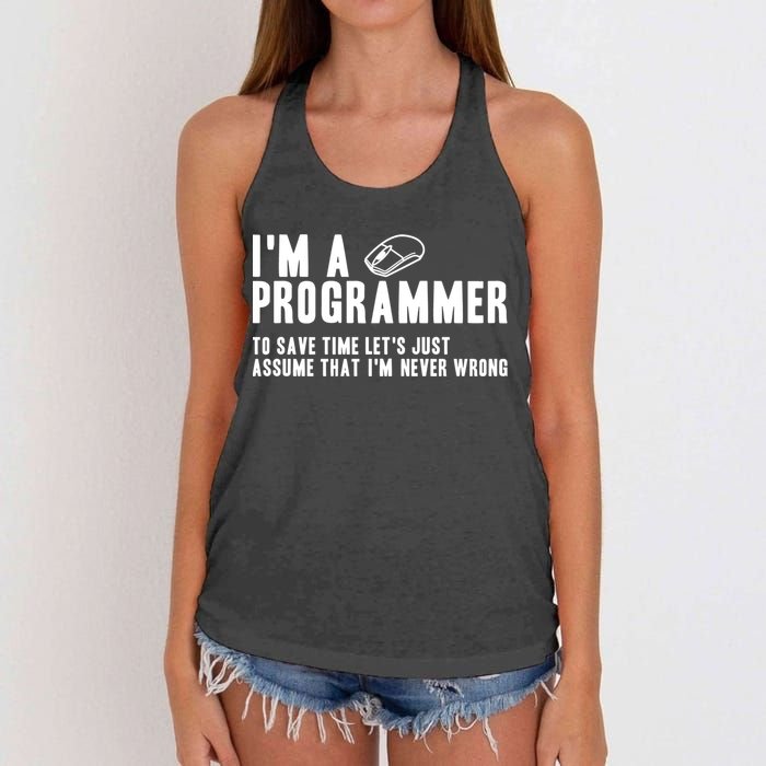 Programmer Is Always Right Software Engineer Programming Gift Women's Knotted Racerback Tank
