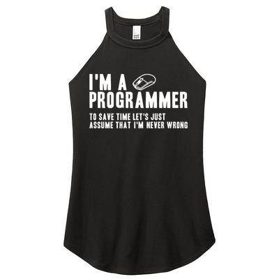 Programmer Is Always Right Software Engineer Programming Gift Women's Perfect Tri Rocker Tank