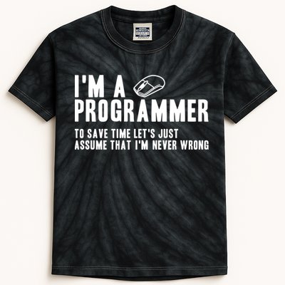 Programmer Is Always Right Software Engineer Programming Gift Kids Tie-Dye T-Shirt