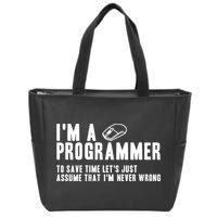 Programmer Is Always Right Software Engineer Programming Gift Zip Tote Bag