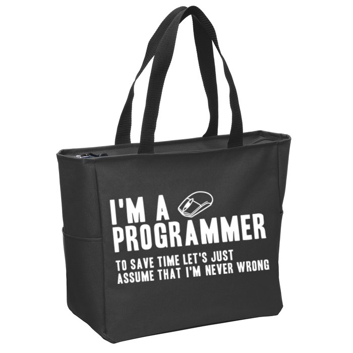 Programmer Is Always Right Software Engineer Programming Gift Zip Tote Bag