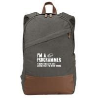 Programmer Is Always Right Software Engineer Programming Gift Cotton Canvas Backpack