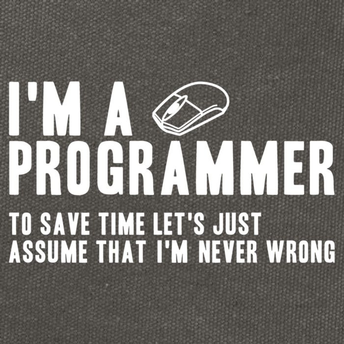 Programmer Is Always Right Software Engineer Programming Gift Cotton Canvas Backpack
