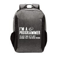 Programmer Is Always Right Software Engineer Programming Gift Vector Backpack