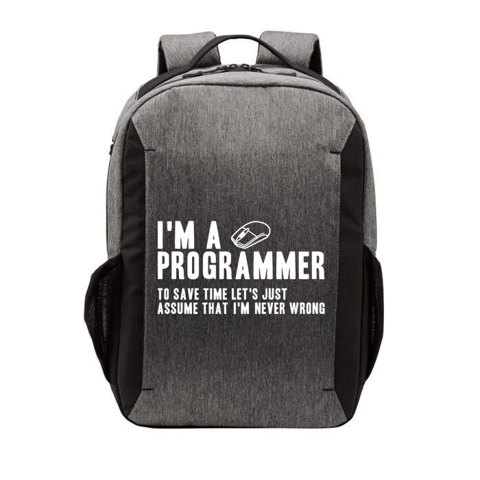 Programmer Is Always Right Software Engineer Programming Gift Vector Backpack