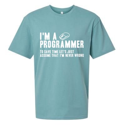 Programmer Is Always Right Software Engineer Programming Gift Sueded Cloud Jersey T-Shirt