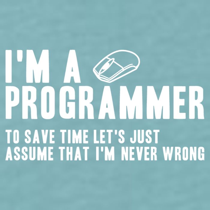 Programmer Is Always Right Software Engineer Programming Gift Sueded Cloud Jersey T-Shirt
