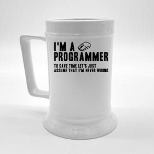 Programmer Is Always Right Software Engineer Programming Gift Beer Stein