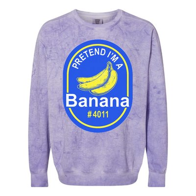 Pretend Im A Banana Lazy Halloween Last Minute Costume Colorblast Crewneck Sweatshirt