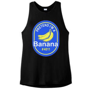 Pretend Im A Banana Lazy Halloween Last Minute Costume Ladies PosiCharge Tri-Blend Wicking Tank