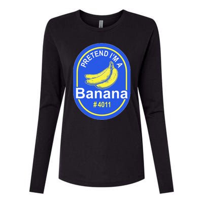 Pretend Im A Banana Lazy Halloween Last Minute Costume Womens Cotton Relaxed Long Sleeve T-Shirt