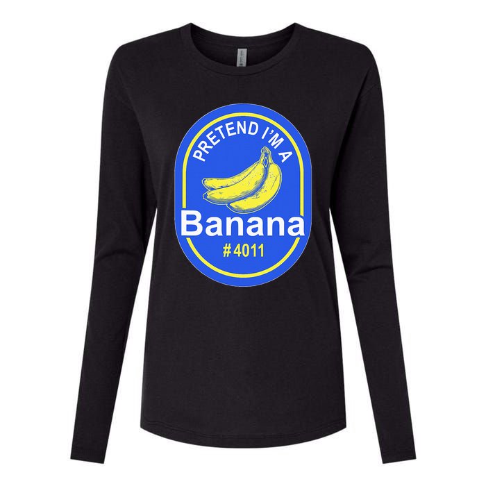 Pretend Im A Banana Lazy Halloween Last Minute Costume Womens Cotton Relaxed Long Sleeve T-Shirt