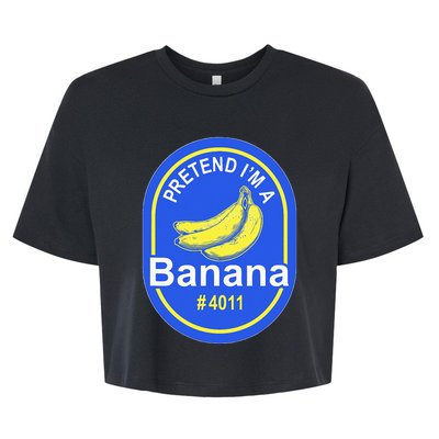 Pretend Im A Banana Lazy Halloween Last Minute Costume Bella+Canvas Jersey Crop Tee