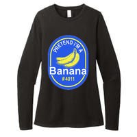 Pretend Im A Banana Lazy Halloween Last Minute Costume Womens CVC Long Sleeve Shirt