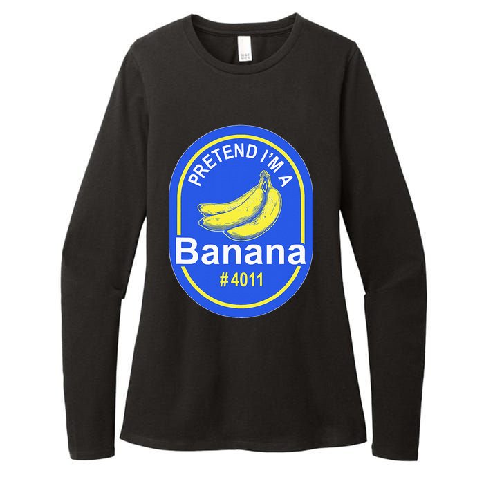 Pretend Im A Banana Lazy Halloween Last Minute Costume Womens CVC Long Sleeve Shirt