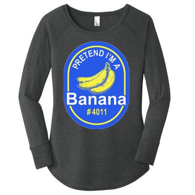 Pretend Im A Banana Lazy Halloween Last Minute Costume Women's Perfect Tri Tunic Long Sleeve Shirt