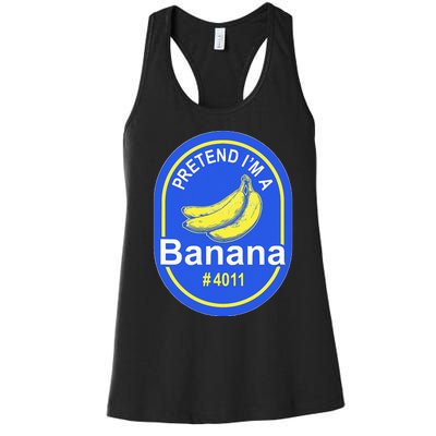 Pretend Im A Banana Lazy Halloween Last Minute Costume Women's Racerback Tank