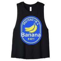 Pretend Im A Banana Lazy Halloween Last Minute Costume Women's Racerback Cropped Tank