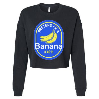 Pretend Im A Banana Lazy Halloween Last Minute Costume Cropped Pullover Crew