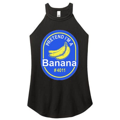 Pretend Im A Banana Lazy Halloween Last Minute Costume Women's Perfect Tri Rocker Tank