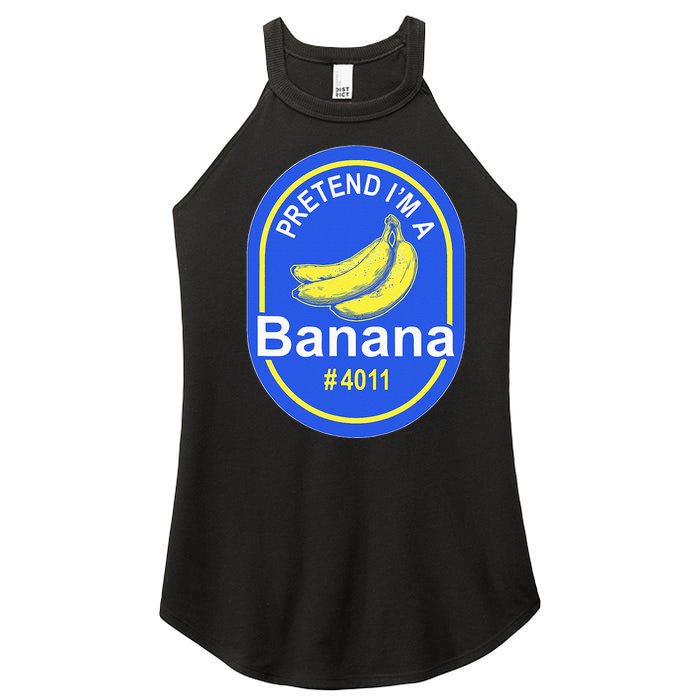 Pretend Im A Banana Lazy Halloween Last Minute Costume Women's Perfect Tri Rocker Tank