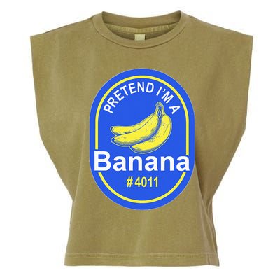 Pretend Im A Banana Lazy Halloween Last Minute Costume Garment-Dyed Women's Muscle Tee