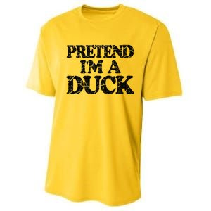 Pretend IM A Duck Diy Easy Halloween Costume Performance Sprint T-Shirt