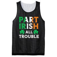 Part Irish All Trouble Funny St Patrick's Day Matching Mesh Reversible Basketball Jersey Tank