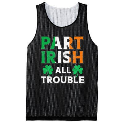 Part Irish All Trouble Funny St Patrick's Day Matching Mesh Reversible Basketball Jersey Tank