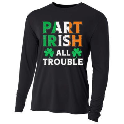 Part Irish All Trouble Funny St Patrick's Day Matching Cooling Performance Long Sleeve Crew