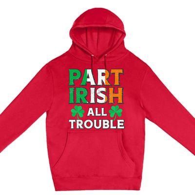 Part Irish All Trouble Funny St Patrick's Day Matching Premium Pullover Hoodie