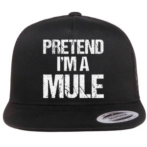 Pretend I'm A Bat Funny Lazy Halloween Costume Flat Bill Trucker Hat