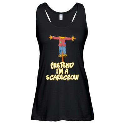 Pretend IM A Scarecrow Halloween Lazy Scarecrow Costume Ladies Essential Flowy Tank