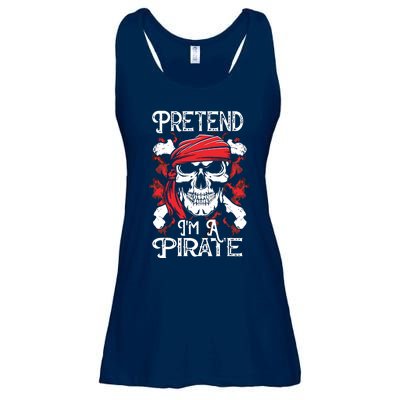 Pretend I'm A Pirate Costume Party Funny Halloween Pirate Ladies Essential Flowy Tank