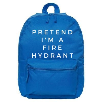 Pretend Im A Fire Hydrant Costume Halloween Firefighter Gift 16 in Basic Backpack