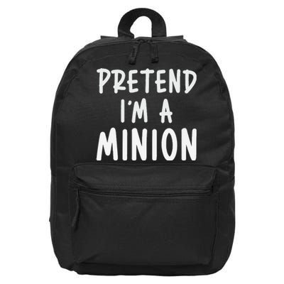 Pretend IM A Minion Costume Party Funny Halloween Minion 16 in Basic Backpack