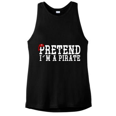 Pretend I'm A Pirate Funny Halloween Costume Ladies PosiCharge Tri-Blend Wicking Tank