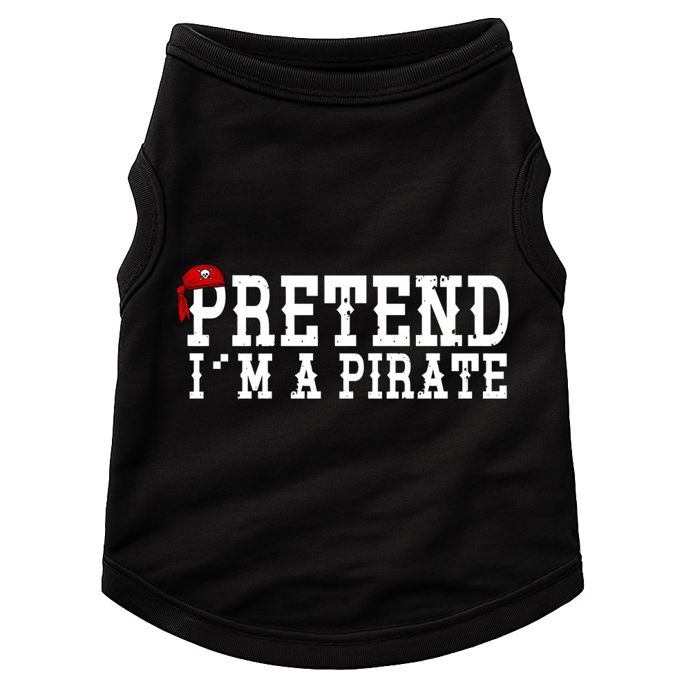 Pretend I'm A Pirate Funny Halloween Costume Doggie Tank