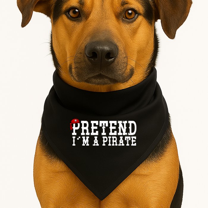 Pretend I'm A Pirate Funny Halloween Costume USA-Made Doggie Bandana